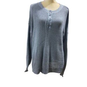 American Eagle Heather Gray Oversized Sweater Med
